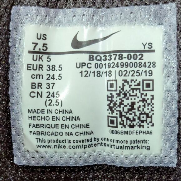 Nike M2K Tekno BQ3378-002 Women's 7.5 Black Oil Grey White Sneakers - Picture 10 of 10